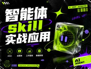 智能体skill实战应用，为寻求利用智能体进行工作提效的人打造，案例演示，纯实战课-天风资源网