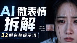 AI微表情拆解提示词合集，精准调控AI角色表情，可直接复用，0基础也能调出影视级表情变化-天风资源网
