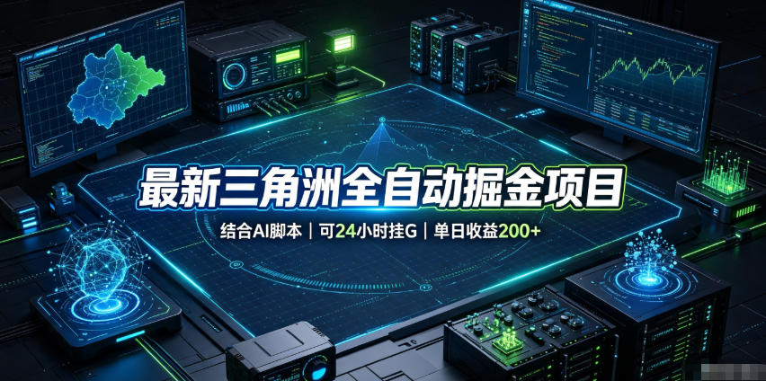 最新三角洲全自动掘金项目，结合AI脚本，可24小时挂G，单日收益200+【揭秘】-天风资源网
