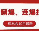枫林会10月最新抖音瞬爆、连爆技术，主播直播坐等日收入10W+天风资源网，提供全网火热网站资源、培训资料、课程、创业教程天风资源网