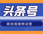 头条号原创视频特训营:一对一带你玩转短视频,新号10天日收益破252元天风资源网,提供全网火热网站资源、培训资料、课程、创业教程天风资源网