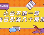 清和行记引流训练营:小白不到一周便能日引流几十精准粉天风资源网,提供全网火热网站资源、培训资料、课程、创业教程天风资源网