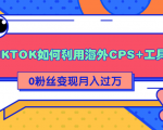 详细解析TIKTOK如何利用海外CPS+工具0粉丝轻松变现月入过万天风资源网,提供全网火热网站资源、培训资料、课程、创业教程天风资源网