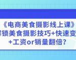陈飞燕《电商美食摄影线上课》解锁美食摄影技巧+快速变现+工资or销量翻倍天风资源网,提供全网火热网站资源、培训资料、课程、创业教程天风资源网