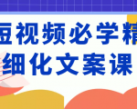 短视频必学精细化文案课，提升你的内容创作能力、升级迭代能力和变现力（价值333元）天风资源网，提供全网火热网站资源、培训资料、课程、创业教程天风资源网