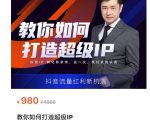 教你如何打造超级IP,抖音流量红利新机遇(价值980元)天风资源网,提供全网火热网站资源、培训资料、课程、创业教程天风资源网