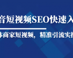 抖音短视频Seo搜索排名优化新手快速入门教程,实体商家短视频,精准引流实操课天风资源网,提供全网火热网站资源、培训资料、课程、创业教程天风资源网