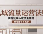 私域流量运营法则，高端玩家私域流量搭建，躺着赚钱不是梦天风资源网，提供全网火热网站资源、培训资料、课程、创业教程天风资源网