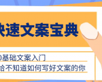 快速文案宝典,0基础文案入门,给不知道如何写好文案的你天风资源网,提供全网火热网站资源、培训资料、课程、创业教程天风资源网