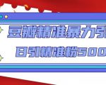 豆瓣精准暴力引流，日引精准粉500+【12课时】天风资源网，提供全网火热网站资源、培训资料、课程、创业教程天风资源网