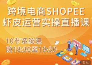 跨境电商Shopee虾皮运营实操直播课，从零开始学，入门到精通（10节系统课）天风资源网，提供全网火热网站资源、培训资料、课程、创业教程天风资源网