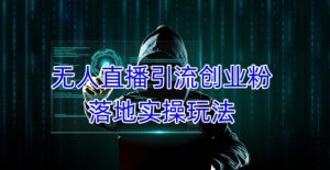 外面收费3980的无人直播引流创业粉落地实操玩法,单日引100+精准创业粉天风资源网,提供全网火热网站资源、培训资料、课程、创业教程天风资源网