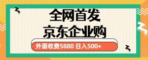 3月最新京东企业购教程，小白可做单人日利润500+撸货项目（仅揭秘）天风资源网，提供全网火热网站资源、培训资料、课程、创业教程天风资源网