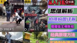 东方糖糖妹抖音短视频全套实战课思维+拍摄+剪辑+运营,从入门到精通天风资源网,提供全网火热网站资源、培训资料、课程、创业教程天风资源网