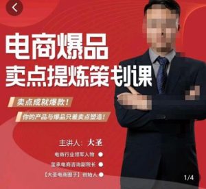 大圣·电商标品爆款卖点策划课，标品卖点成就爆款，可落地卖点提炼课天风资源网，提供全网火热网站资源、培训资料、课程、创业教程天风资源网