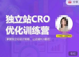 独立站CRO优化训练营，掌握独立站设计秘籍，打造高转化的独立站，让店铺ROI翻倍天风资源网，提供全网火热网站资源、培训资料、课程、创业教程天风资源网