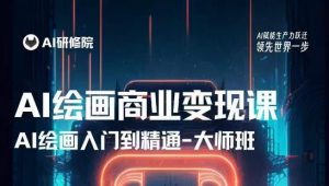 AI绘画商业研修班训练营,从入门到精通,熟练使用AI工具到将AI绘画技术应用到各类商业场景的变现课天风资源网,提供全网火热网站资源、培训资料、课程、创业教程天风资源网