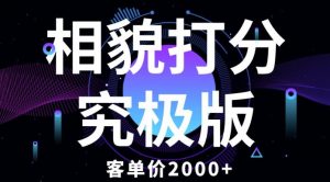 相貌打分究极版，客单价2000+纯新手小白就可操作的项目天风资源网，提供全网火热网站资源、培训资料、课程、创业教程天风资源网