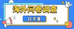 外面收费5000+海外问卷调查口子查项目，认真做单机一天200+【揭秘】天风资源网，提供全网火热网站资源、培训资料、课程、创业教程天风资源网