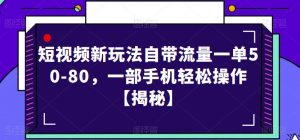 短视频新玩法自带流量一单50-80,一部手机轻松操作【揭秘】天风资源网,提供全网火热网站资源、培训资料、课程、创业教程天风资源网