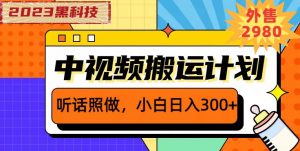 外面卖2980元2023黑科技操作中视频撸收益,听话照做小白日入300+天风资源网,提供全网火热网站资源、培训资料、课程、创业教程天风资源网