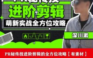 PR进阶剪辑培训班,让你快速成为剪辑大师12节视频课程+素材!天风资源网,提供全网火热网站资源、培训资料、课程、创业教程天风资源网