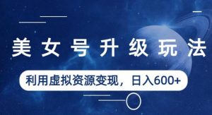 美女号升级玩法,利用虚拟资源变现,日入600+(教程+素材)【揭秘】天风资源网,提供全网火热网站资源、培训资料、课程、创业教程天风资源网