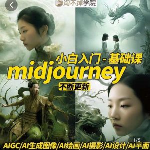 淘不掉学院·midjourney小白入门基础,AI摄影+AI设计+AI绘画-AIGC作图天风资源网,提供全网火热网站资源、培训资料、课程、创业教程天风资源网