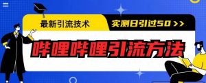 最新引流技术,哔哩哔哩引流方法,实测日引50人【揭秘】天风资源网,提供全网火热网站资源、培训资料、课程、创业教程天风资源网