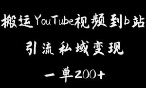 搬运YouTube视频到b站，引流私域一单利润200+，几乎0成本！【揭秘】天风资源网，提供全网火热网站资源、培训资料、课程、创业教程天风资源网