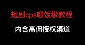 短剧cps喂饭级教学，内涵高佣授权渠道天风资源网，提供全网火热网站资源、培训资料、课程、创业教程天风资源网