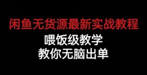 闲鱼无货源最新实战教程，喂饭级教学，教你无脑出单【揭秘】天风资源网，提供全网火热网站资源、培训资料、课程、创业教程天风资源网