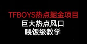 TFBOYS热点掘金项目，巨大热点风口，喂饭级教学天风资源网，提供全网火热网站资源、培训资料、课程、创业教程天风资源网