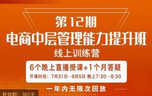 陈少珊·电商中层管理能力提升班,学习对象-电商公司各个岗位的主管,20人人以内的电商公司老板天风资源网,提供全网火热网站资源、培训资料、课程、创业教程天风资源网
