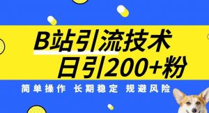 B站引流技术:每天引流200精准粉,简单操作,长期稳定,规避风险天风资源网,提供全网火热网站资源、培训资料、课程、创业教程天风资源网