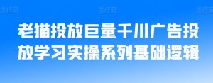 老猫投放巨量千川广告投放学习实操系列基础逻辑天风资源网,提供全网火热网站资源、培训资料、课程、创业教程天风资源网