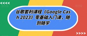 谷歌套利课程《Google Cash 2023》零基础入门课,随到随学天风资源网,提供全网火热网站资源、培训资料、课程、创业教程天风资源网