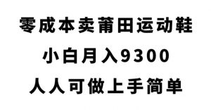 零成本卖莆田运动鞋，小白月入9300，人人可做上手简单【揭秘】天风资源网，提供全网火热网站资源、培训资料、课程、创业教程天风资源网