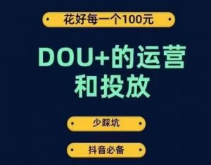 DOU+的运营和投放，花1条DOU+的钱，成为DOU+的投放高手，少走弯路不采坑天风资源网，提供全网火热网站资源、培训资料、课程、创业教程天风资源网