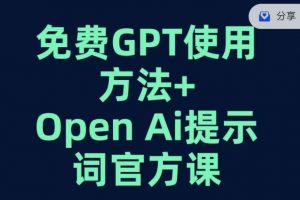 免费GPT+OPEN AI提示词官方课天风资源网，提供全网火热网站资源、培训资料、课程、创业教程天风资源网