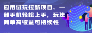 应用试玩拉新项目,一部手机轻松上手,玩法简单高收益可持续性【揭秘】天风资源网,提供全网火热网站资源、培训资料、课程、创业教程天风资源网