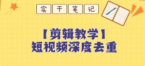 【保姆级教程】短视频搬运深度去重教程天风资源网，提供全网火热网站资源、培训资料、课程、创业教程天风资源网