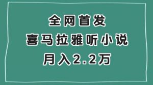 全网首发，喜马拉雅挂机听小说月入2万＋【揭秘】天风资源网，提供全网火热网站资源、培训资料、课程、创业教程天风资源网