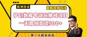 数据号回归玩法游戏试玩搬砖项目再创日入500+【揭秘】天风资源网，提供全网火热网站资源、培训资料、课程、创业教程天风资源网