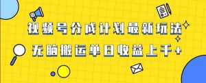 视频号最新爆火赛道玩法,只需无脑搬运,轻松过原创,单日收益上千【揭秘】天风资源网,提供全网火热网站资源、培训资料、课程、创业教程天风资源网