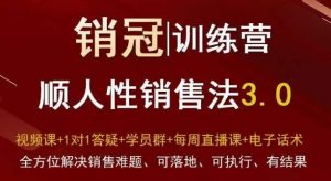 爆款!销冠训练营3.0之顺人性销售法,全方位解决销售难题、可落地、可执行、有结果天风资源网,提供全网火热网站资源、培训资料、课程、创业教程天风资源网