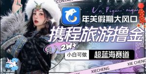 年关假期大风口，携程旅游撸金，超蓝海赛道,月入2w+【揭秘】天风资源网，提供全网火热网站资源、培训资料、课程、创业教程天风资源网