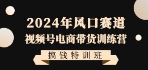 2024年风口赛道视频号电商带货训练营搞钱特训班，带领大家快速入局自媒体电商带货天风资源网，提供全网火热网站资源、培训资料、课程、创业教程天风资源网