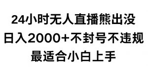 快手24小时无人直播熊出没，不封直播间，不违规，日入2000+，最适合小白上手，保姆式教学【揭秘】天风资源网，提供全网火热网站资源、培训资料、课程、创业教程天风资源网