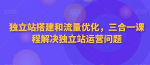 独立站搭建和流量优化，三合一课程解决独立站运营问题天风资源网，提供全网火热网站资源、培训资料、课程、创业教程天风资源网